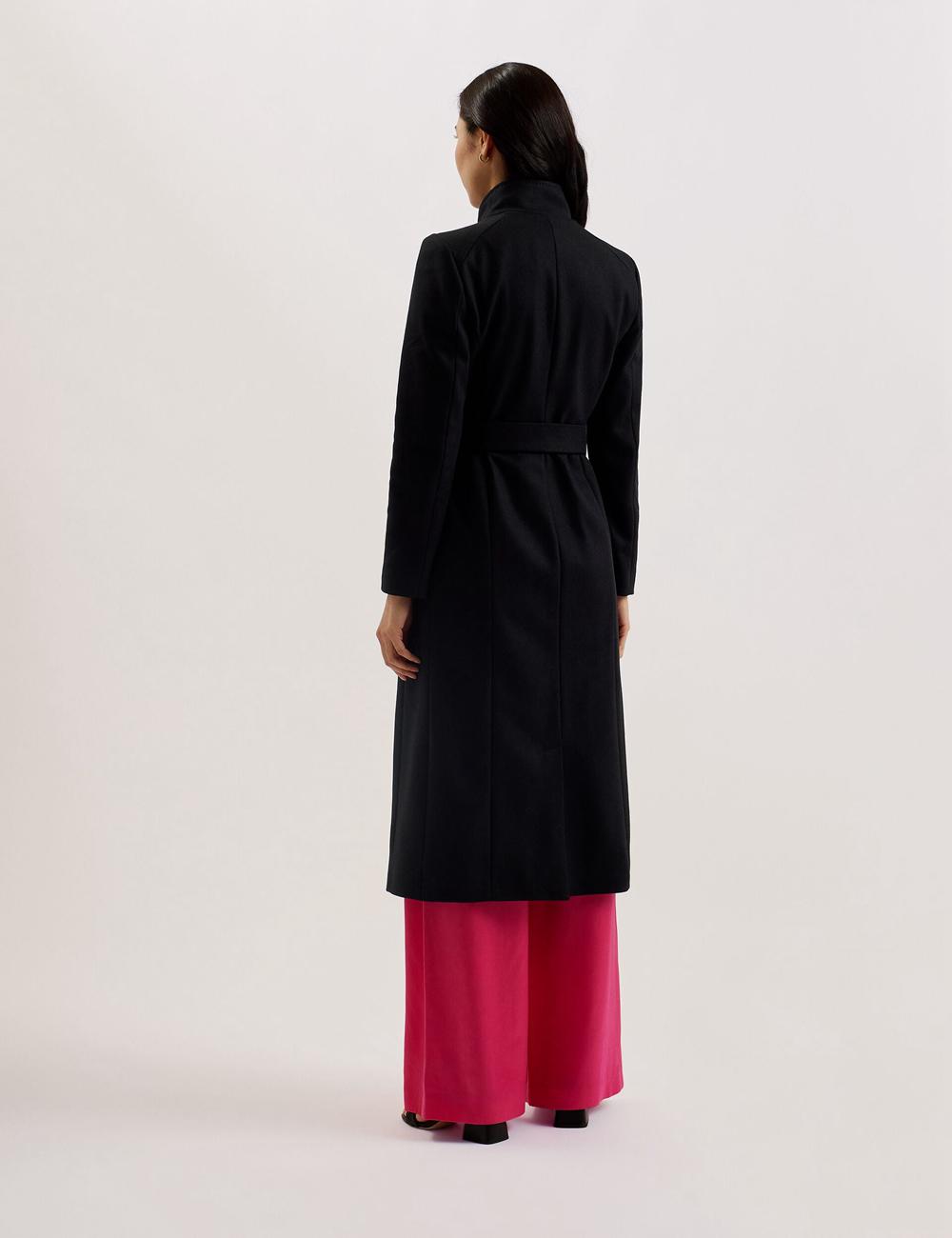 Ted Baker ROSELL Wool Mäntel Damen Schwarz | KBVFR-5103