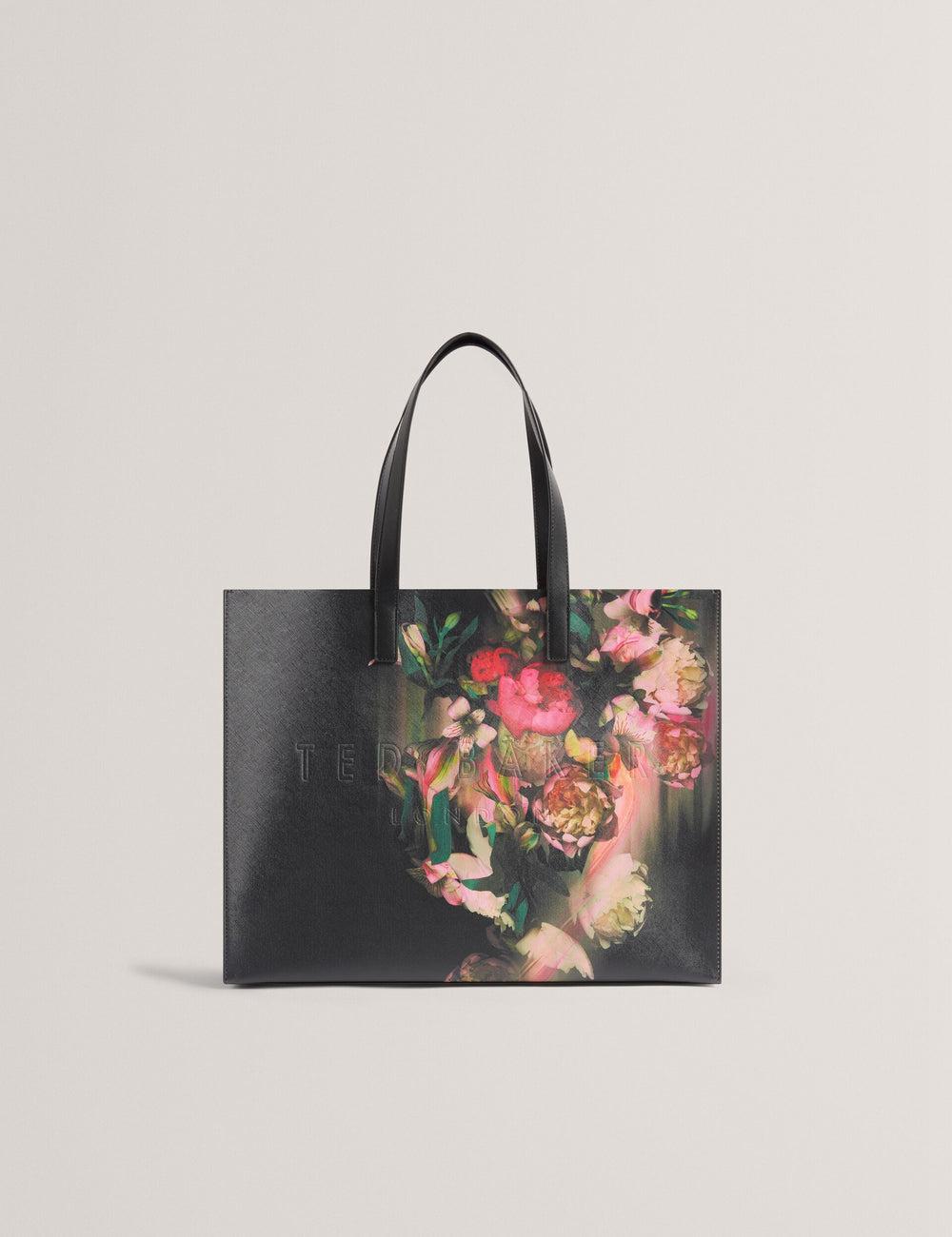Ted Baker SALIINA - Floral Print Wide Icon Tragetaschen Damen Schwarz | HUBYL-5340