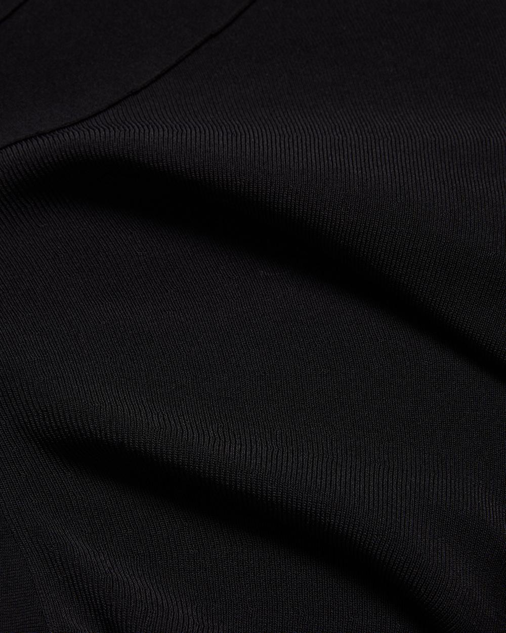 Ted Baker SAMALEE - Flippy Hem Knitted Midi-kleid Damen Schwarz | QCYRH-2158