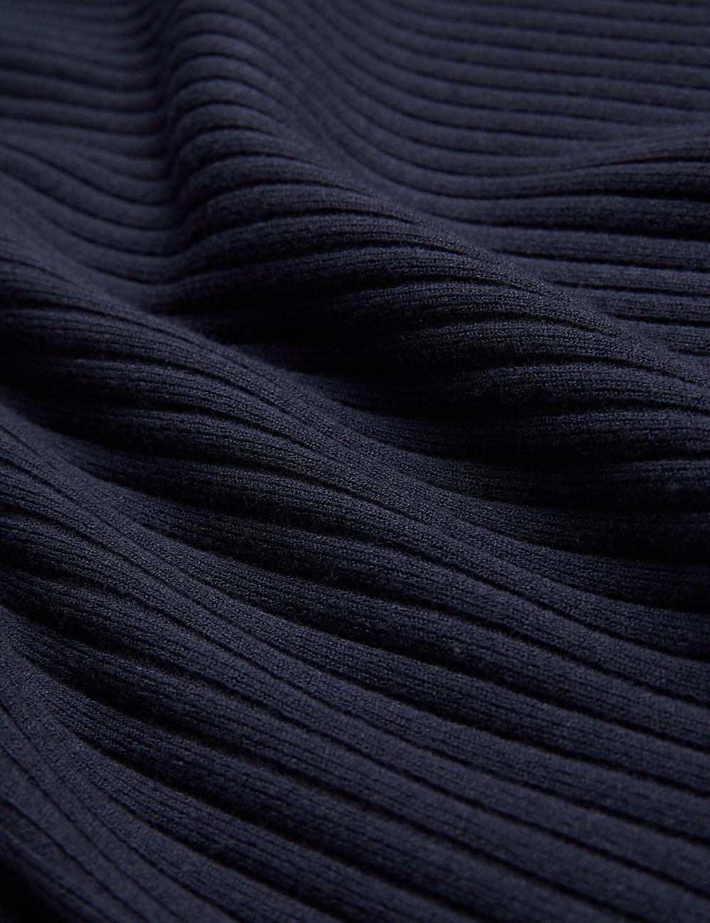 Ted Baker SANDIII - Sleeveless Ribbed Knit Column Maxikleid Damen Navy | LGHTZ-9413