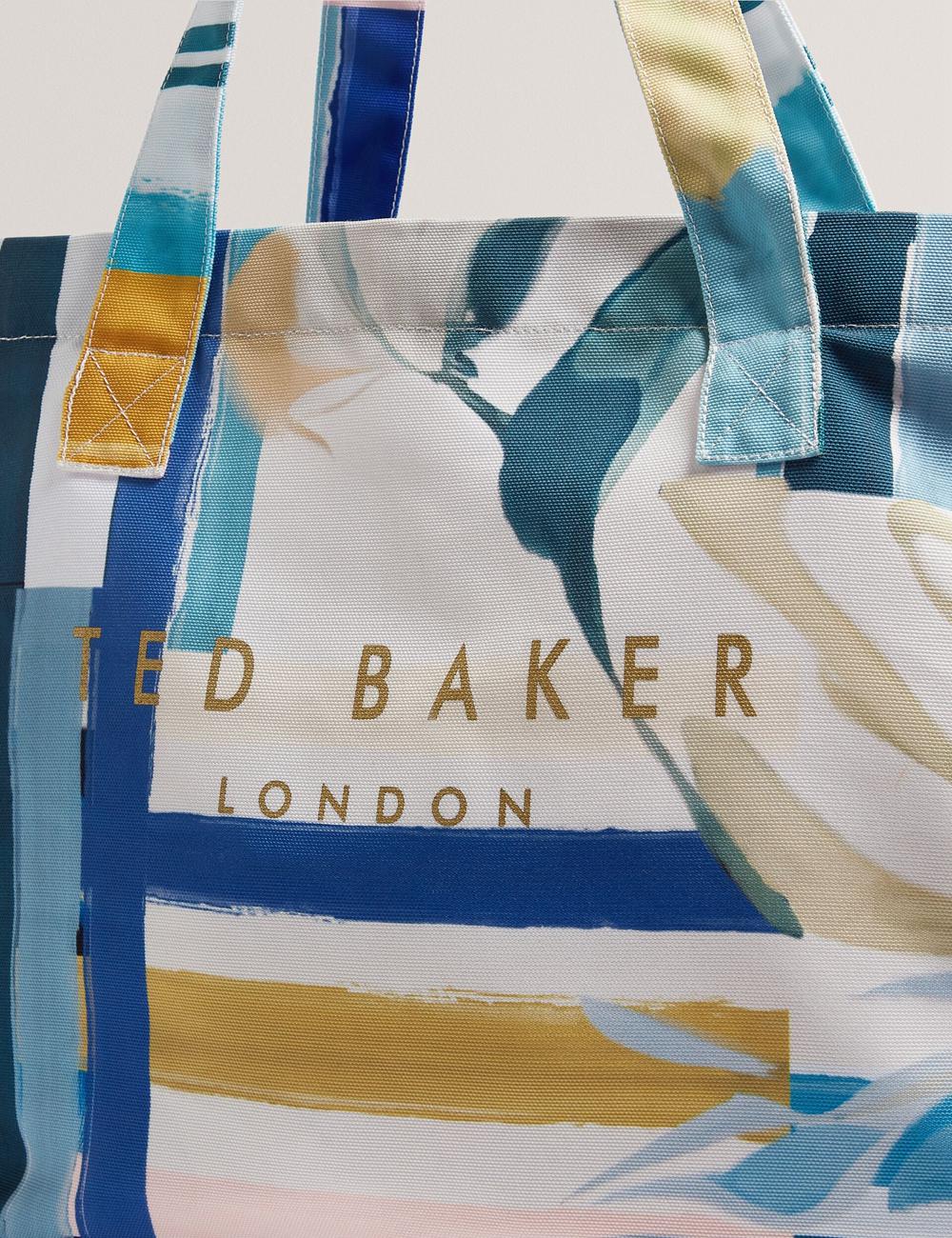 Ted Baker SHELYSS - Printed Beach & Flip Flops Set Tragetaschen Damen Grün | VHFAS-9513