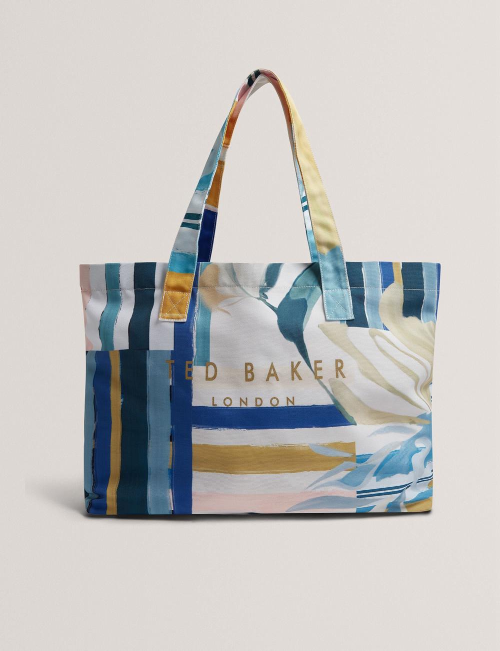Ted Baker SHELYSS - Printed Beach & Flip Flops Set Tragetaschen Damen Grün | VHFAS-9513
