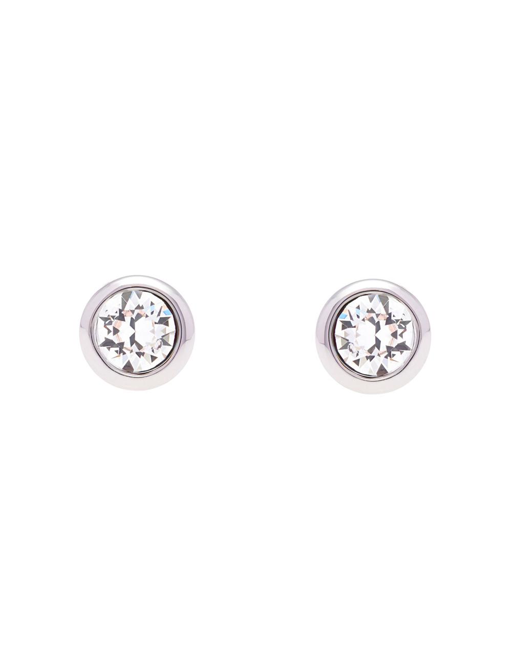 Ted Baker SINAA - Solitaire Crystal Stud Ohrringe Damen Silber | EMAYU-5973