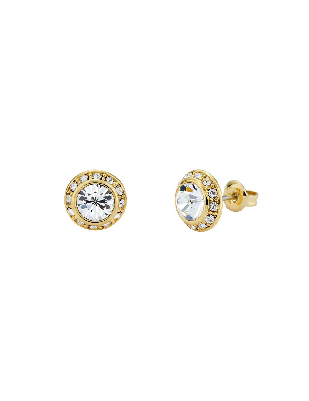 Ted Baker SOLETIA - Solitaire Sparkle Crystal Stud Ohrringe Damen Gold | TMUPR-3401