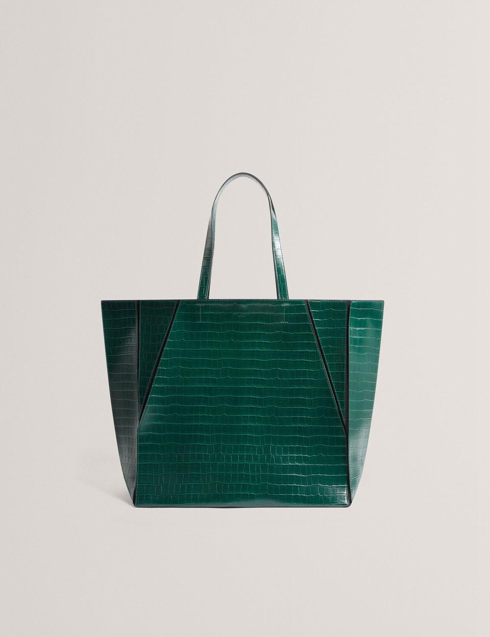 Ted Baker SOPHYNA - Croc Effect Folding Shopper Shopper Damen Grün | IJEQC-7530