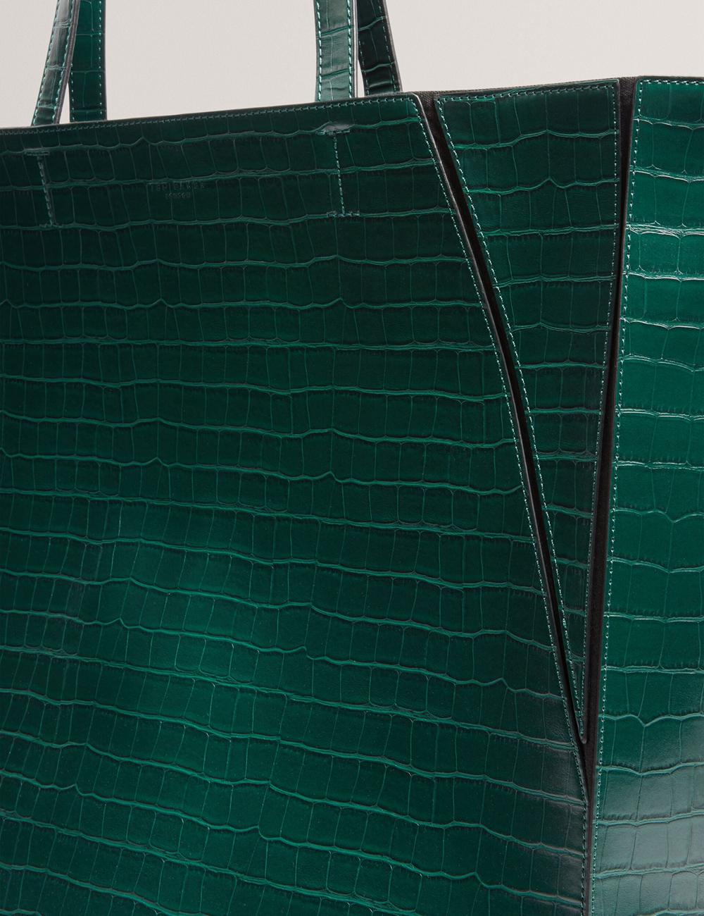 Ted Baker SOPHYNA - Croc Effect Folding Shopper Shopper Damen Grün | IJEQC-7530