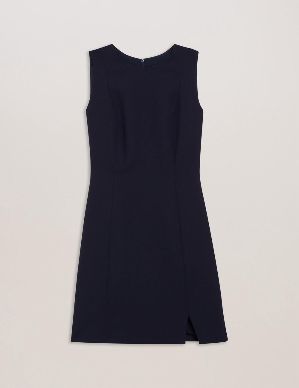 Ted Baker SORRAL - Sleeveless Tailored With Side Split Minikleid Damen Navy | DQFNI-8914