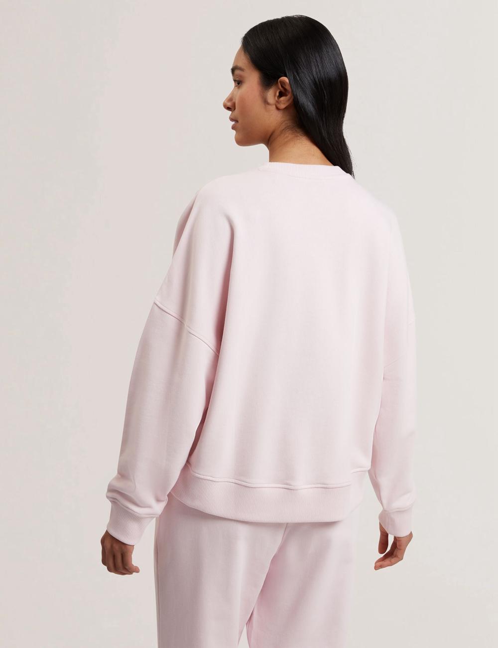 Ted Baker STIILA - Embroidered Logo Pure Cotton Sweatshirts Damen Rosa | NYVAW-2807