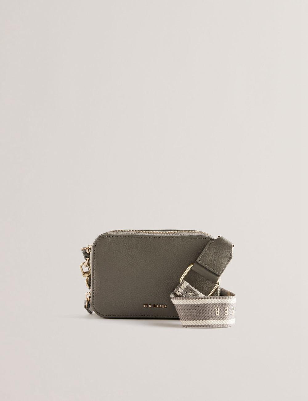 Ted Baker STUNNA - Mini Leather Crossbody Camera Schultertasche Damen Grau | GLXPS-2654