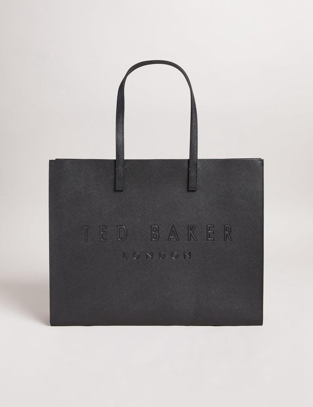 Ted Baker SUKICON - Textured Faux Leather Icon Tragetaschen Damen Schwarz | EFDHN-9813