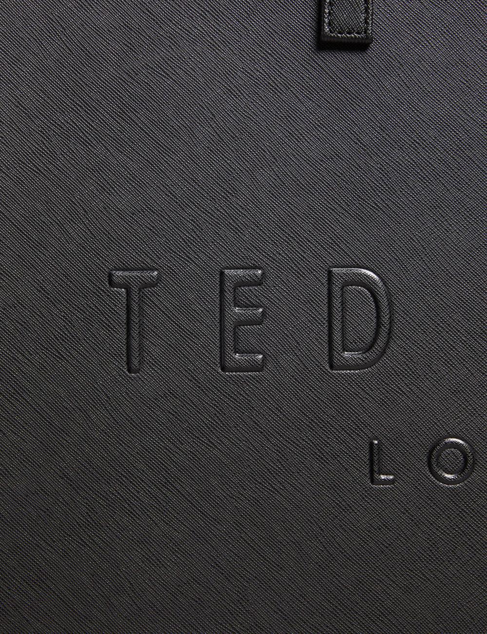 Ted Baker SUKICON - Textured Faux Leather Icon Tragetaschen Damen Schwarz | EFDHN-9813