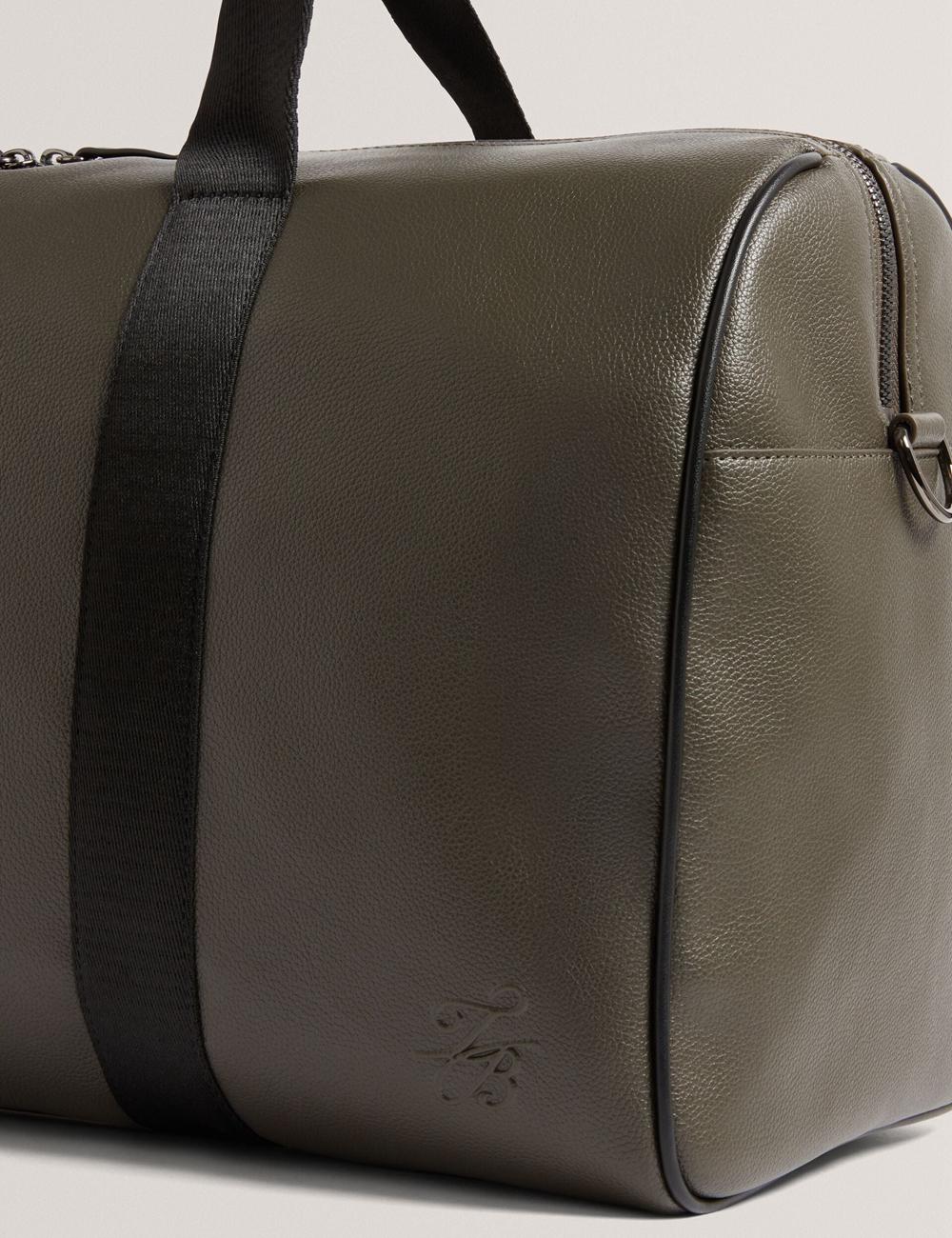 Ted Baker TAISON - Pebbled Faux Leather Holdall Bags Herren Khaki | VHDMS-5649