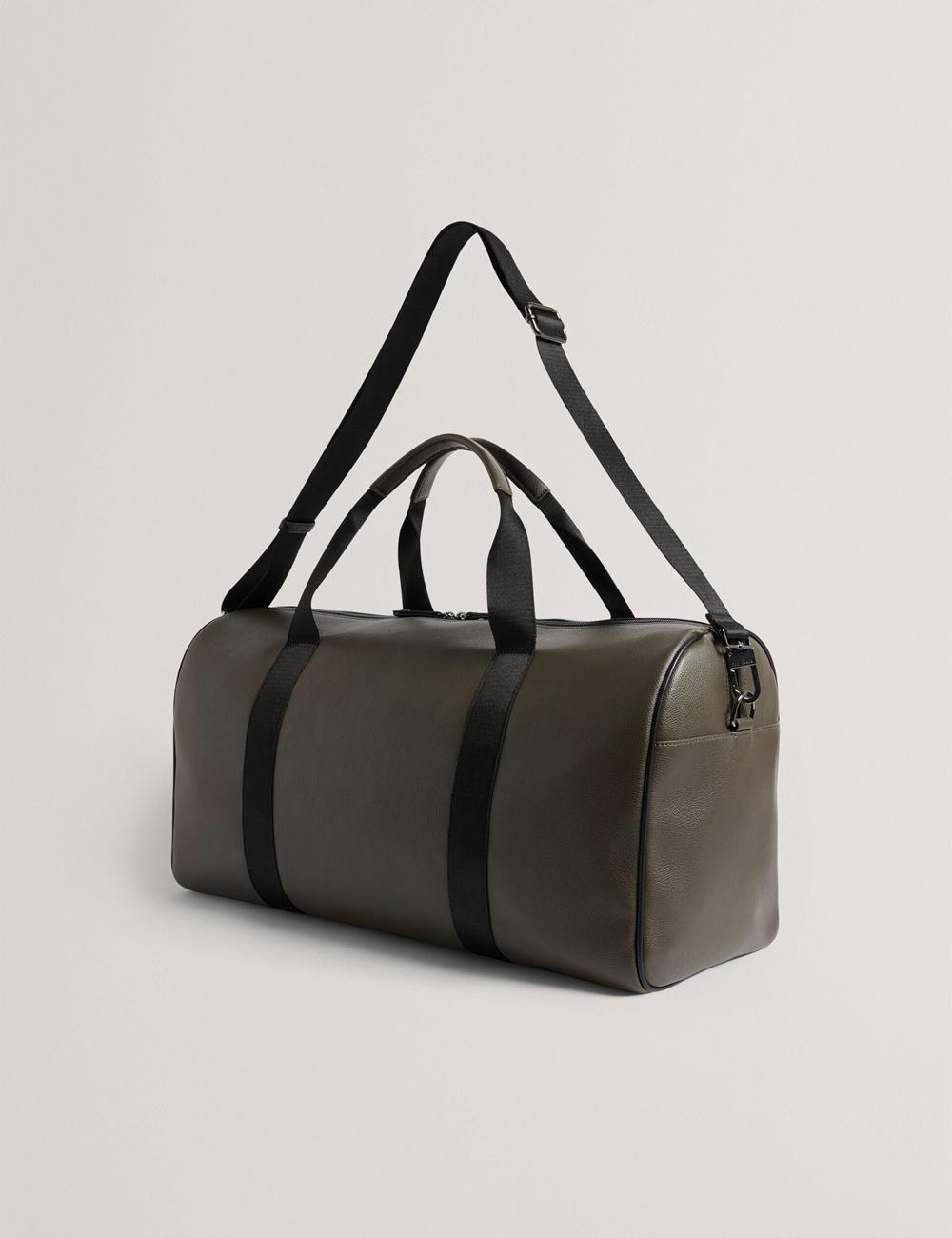Ted Baker TAISON - Pebbled Faux Leather Holdall Bags Herren Khaki | VHDMS-5649