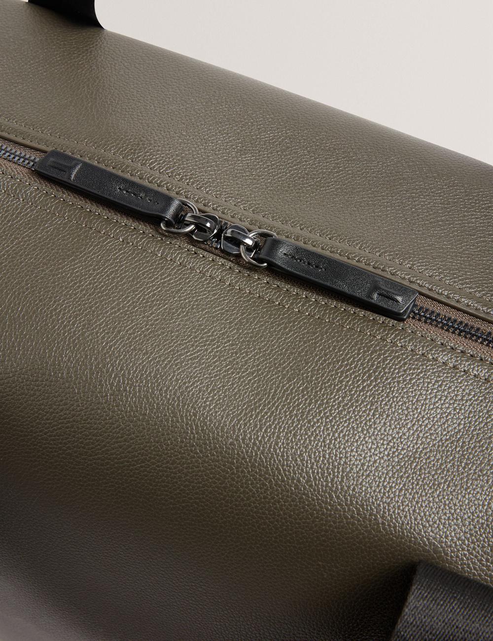 Ted Baker TAISON - Pebbled Faux Leather Holdall Bags Herren Khaki | VHDMS-5649