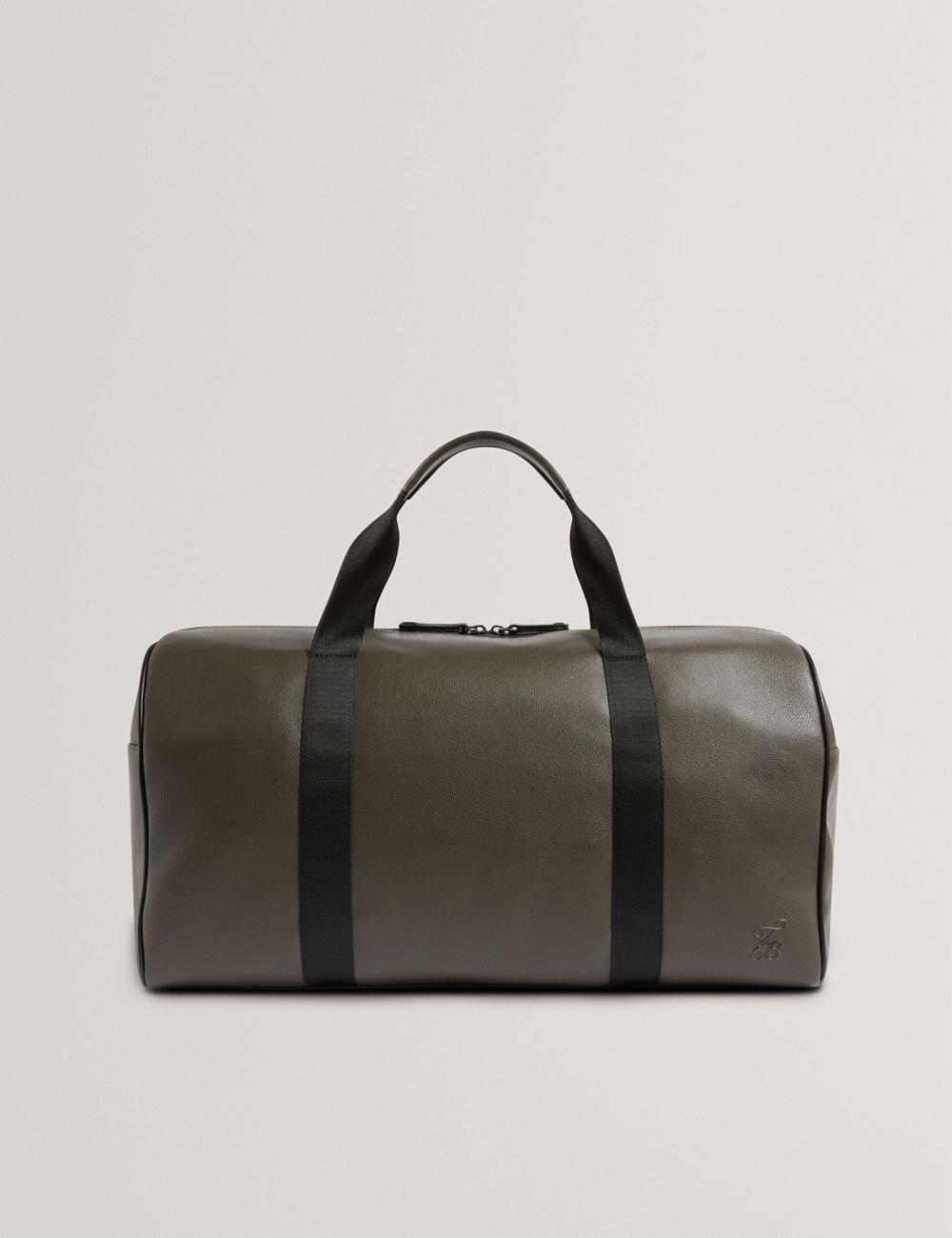 Ted Baker TAISON - Pebbled Faux Leather Holdall Bags Herren Khaki | VHDMS-5649