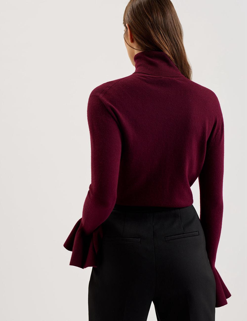 Ted Baker TAMSENN - Roll Neck Wool Cashmere Pullover Damen Rot | NISLH-0149