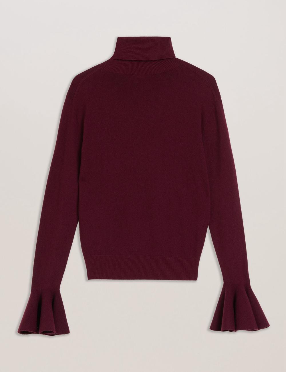 Ted Baker TAMSENN - Roll Neck Wool Cashmere Pullover Damen Rot | NISLH-0149