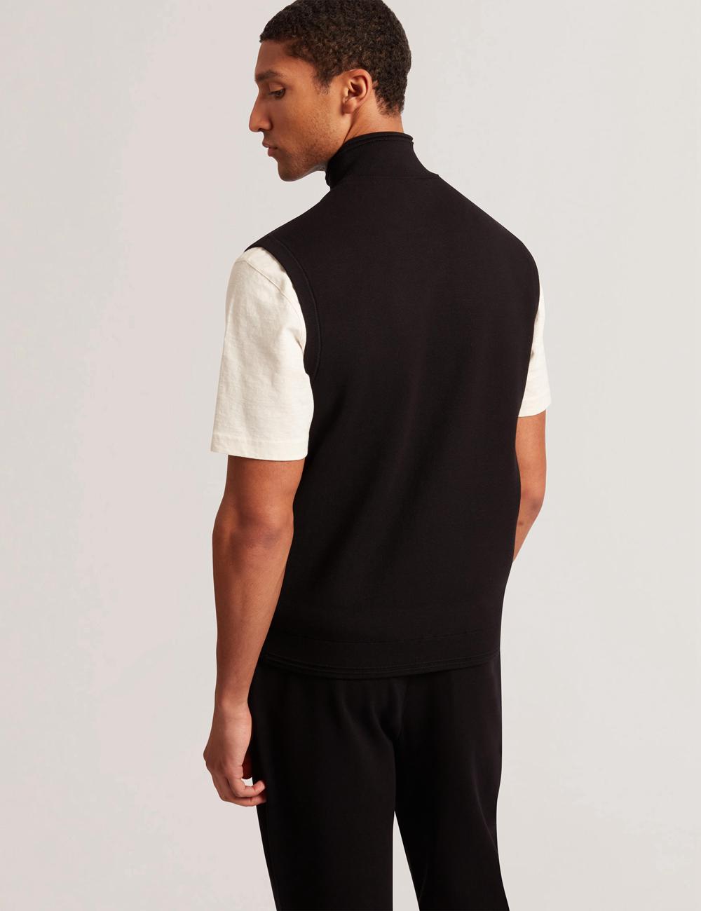 Ted Baker TERINCE - Zip-Through Funnel Neck Gillets Herren Schwarz | EFSDJ-1208