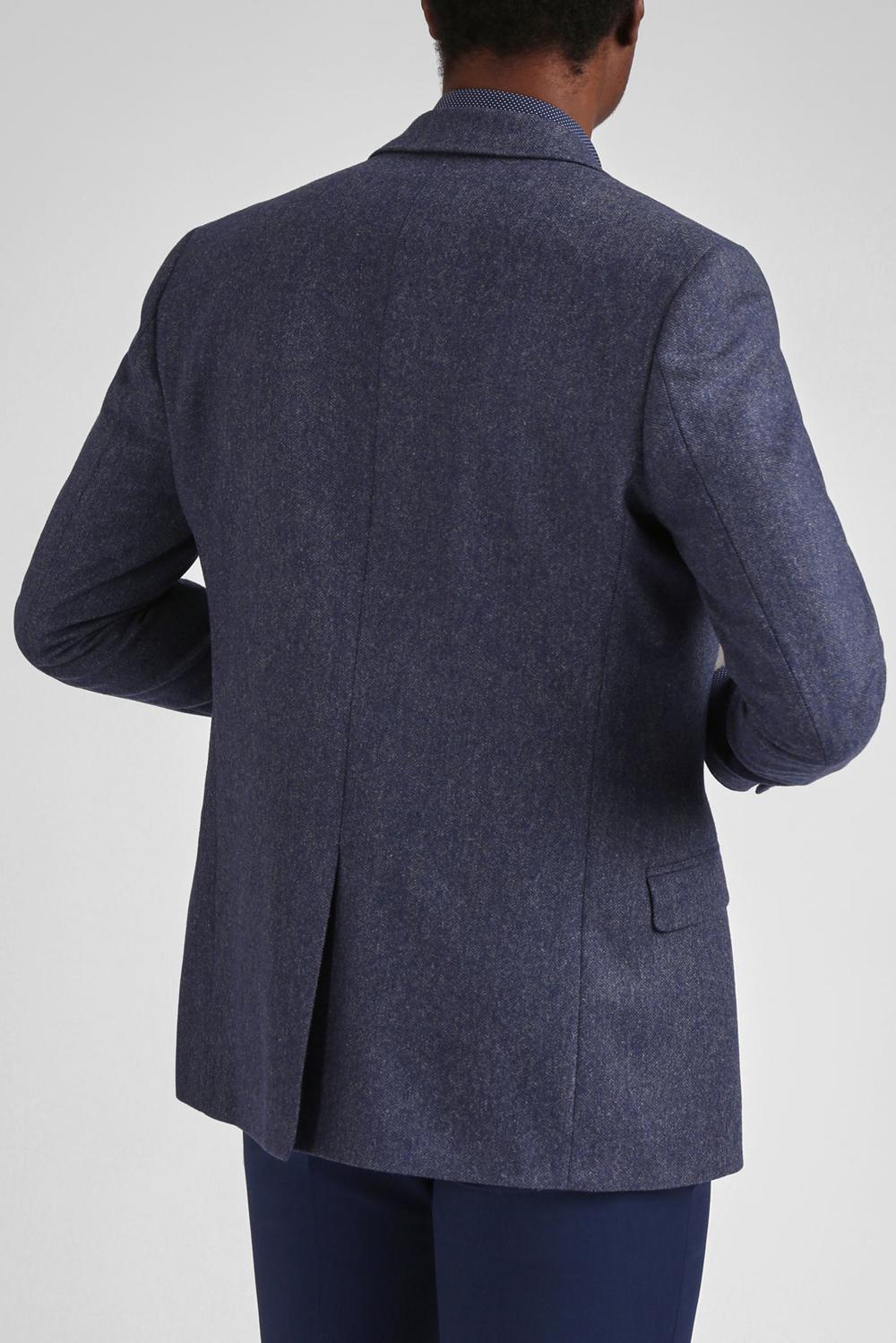 Ted Baker TIANJS - Textured Wool Blend Tailored Blazer Herren Blau | PHDMG-7903