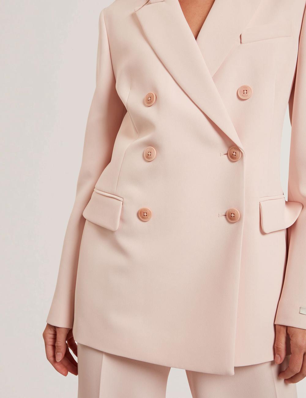Ted Baker TRAGA - Tailored Double Breasted Woven Blazer Damen Rosa | ZTYUE-4917