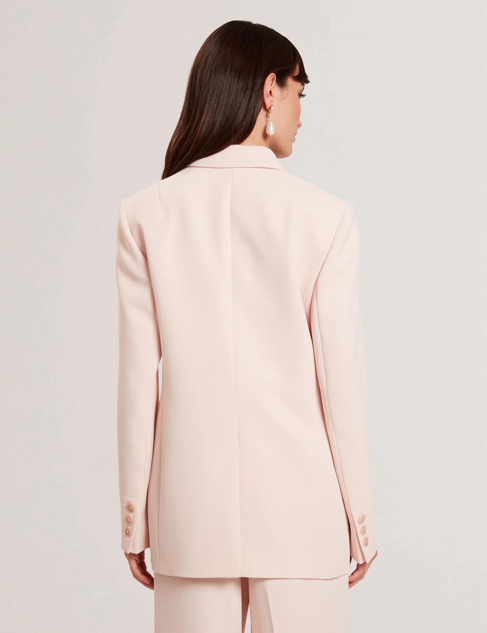 Ted Baker TRAGA - Tailored Double Breasted Woven Blazer Damen Rosa | ZTYUE-4917