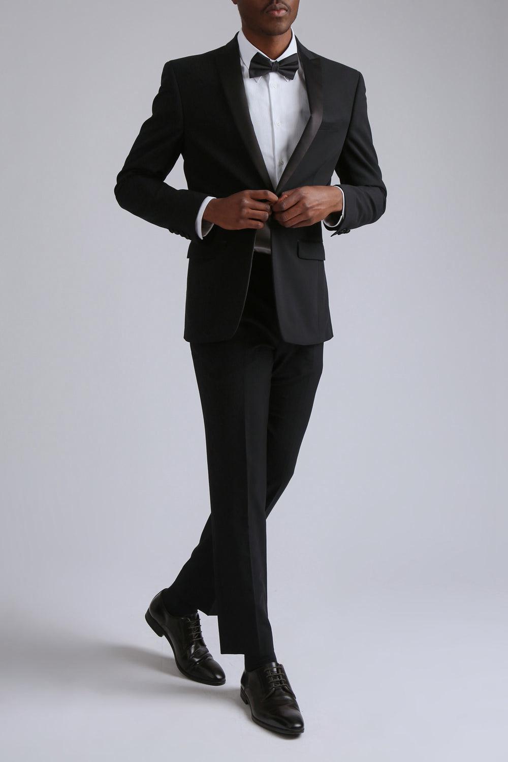 Ted Baker TUXEDO SLIM TS - Slim Fit Black Tuxedo Suit Hosen Herren Schwarz | EVSPT-3749