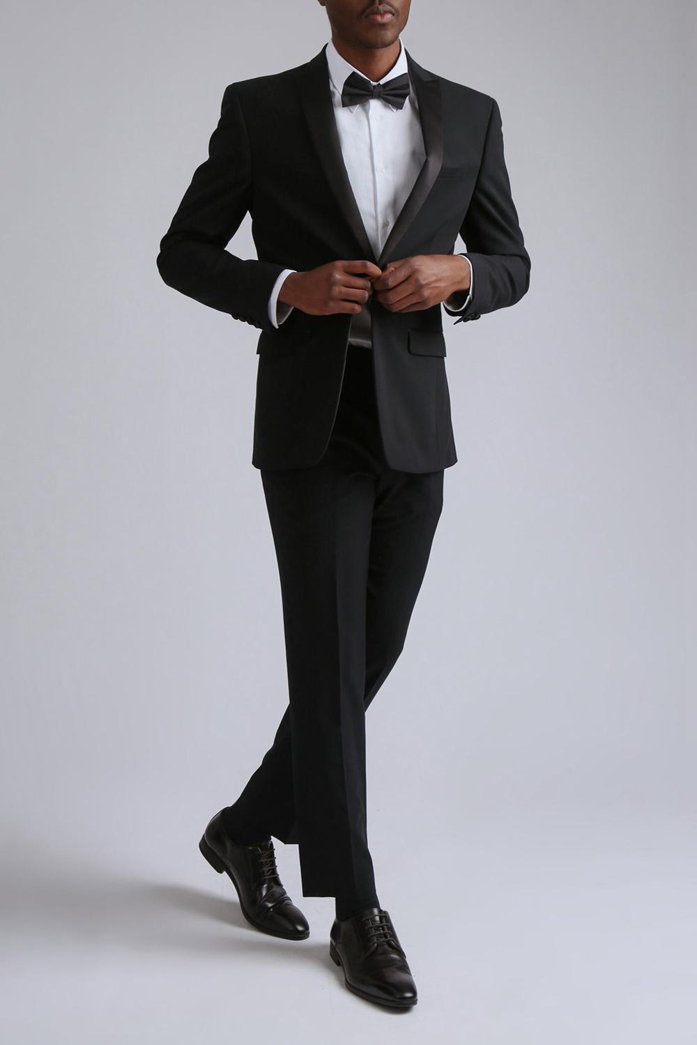 Ted Baker TUXEDO SLIM TS - Slim Fit Black Tuxedo Suit Hosen Herren Schwarz | EVSPT-3749