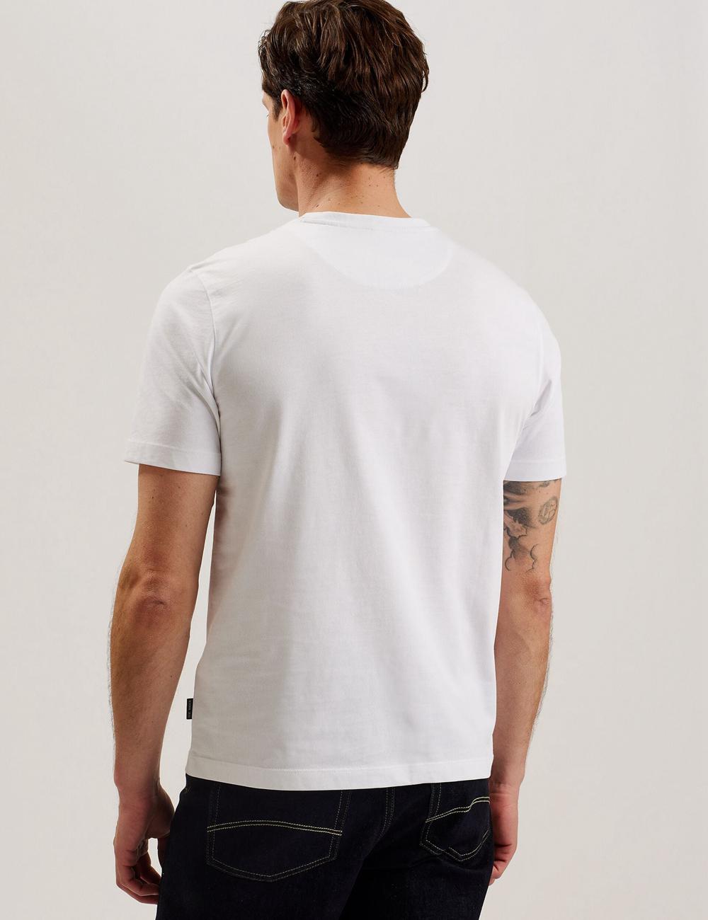 Ted Baker TYWINN - Classic Crew Neck Cotton T-shirts Herren Weiß | UZHAY-8140