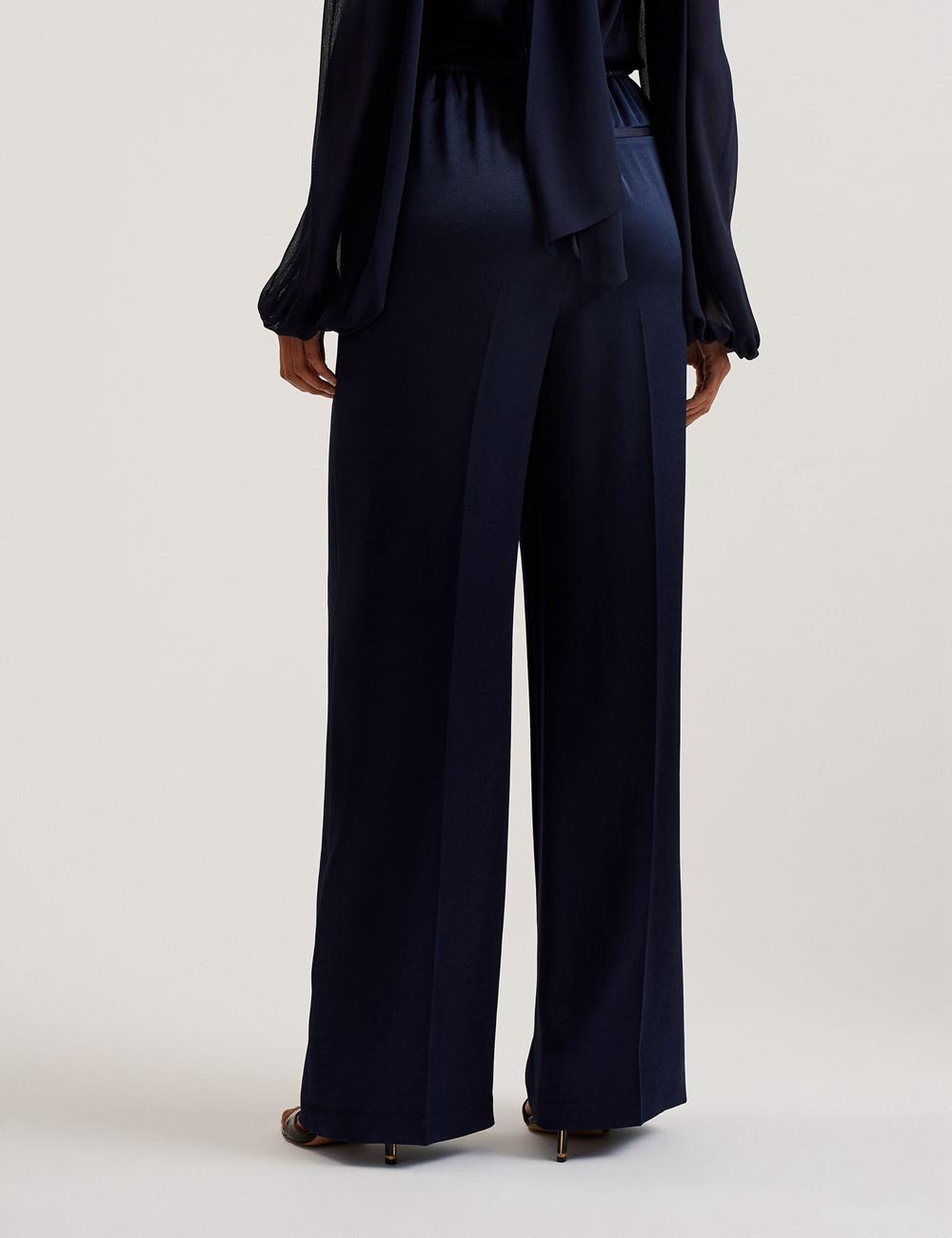 Ted Baker UMAIBO - Satin Wide Leg Drawstring Joggers Hosen Damen Schwarz | ONCFR-5801
