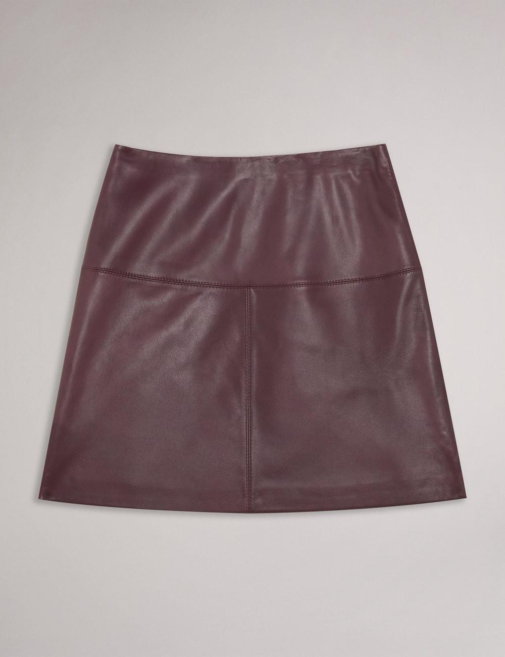 Ted Baker VALIAT - A-Line Leather Röcke Damen Rot | UVPCE-8305