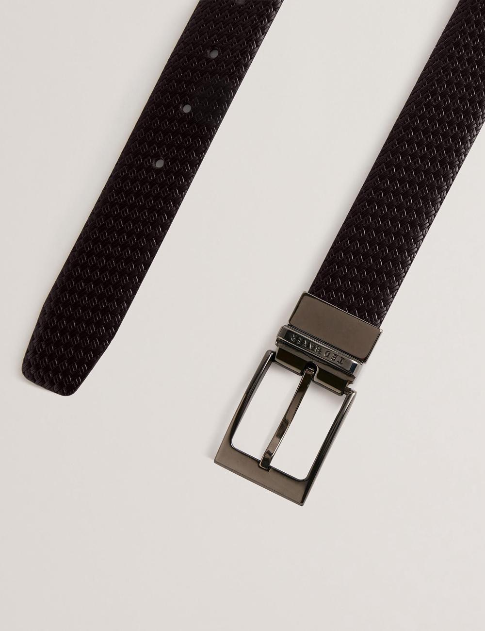 Ted Baker WAIDE - Woven Texture Leather Gürtel Herren Braun | ELMOA-0957