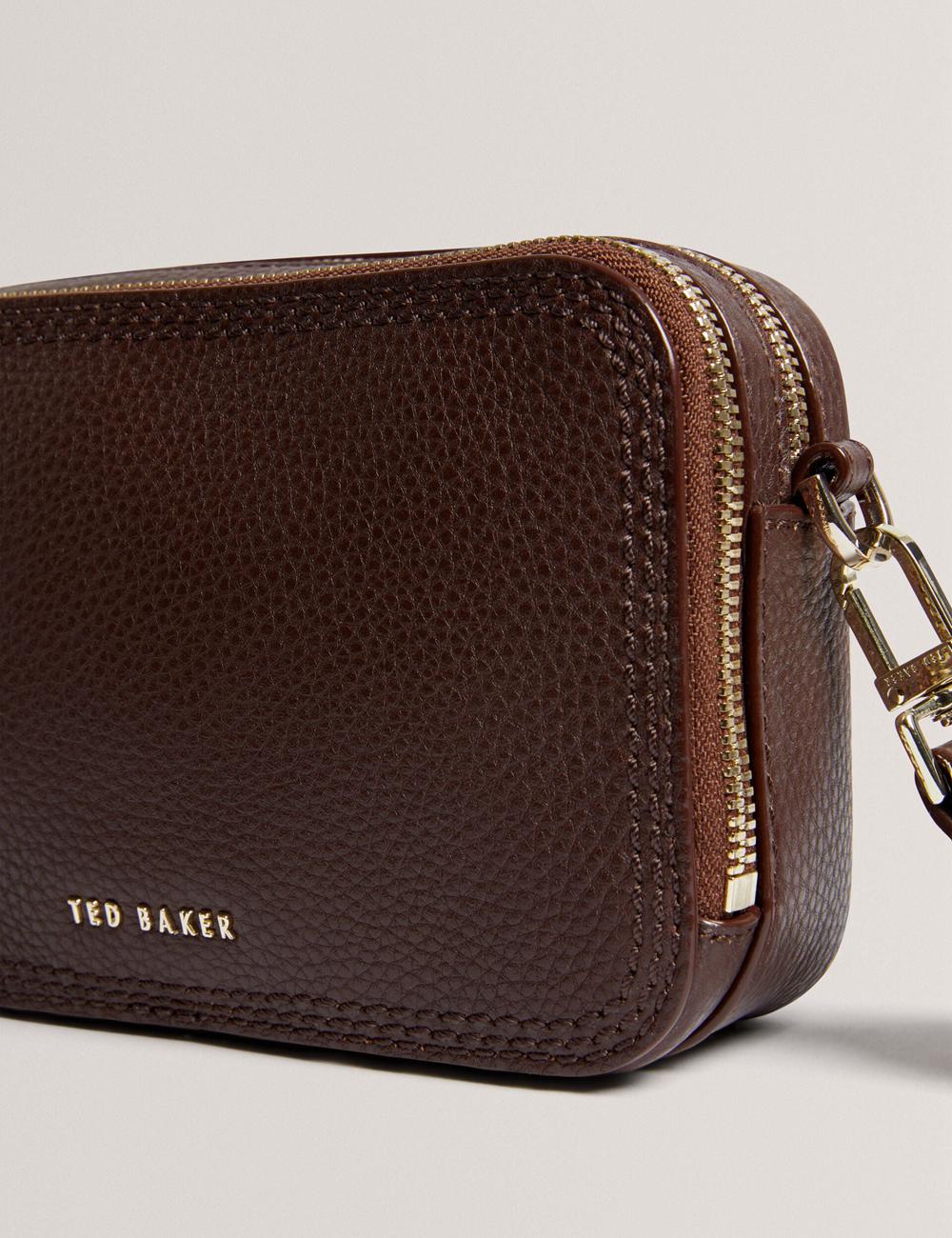 Ted Baker WILLSA - Branded Webbing Mini Leather Camera Kameratasche Damen Braun | ZJYDV-5267