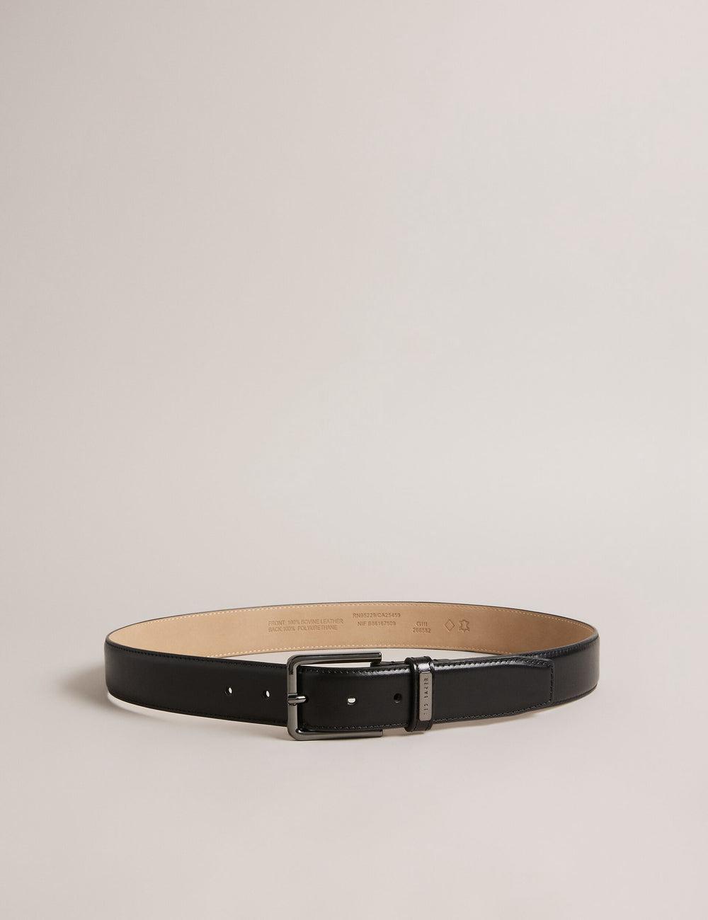Ted Baker WIZERD | Polished Leather With Logo Hardware Gürtel Herren Schwarz | MRAPD-3967