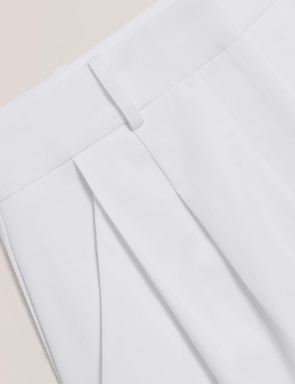 Ted Baker ZOZIA - Pleated High Waist Wide Leg Hosen Damen Weiß | SIXRG-2865